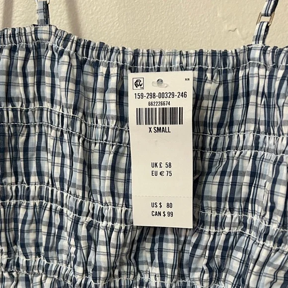Abercrombie & Fitch Navy and White Checkered Mini Dress - Picture 7 of 9